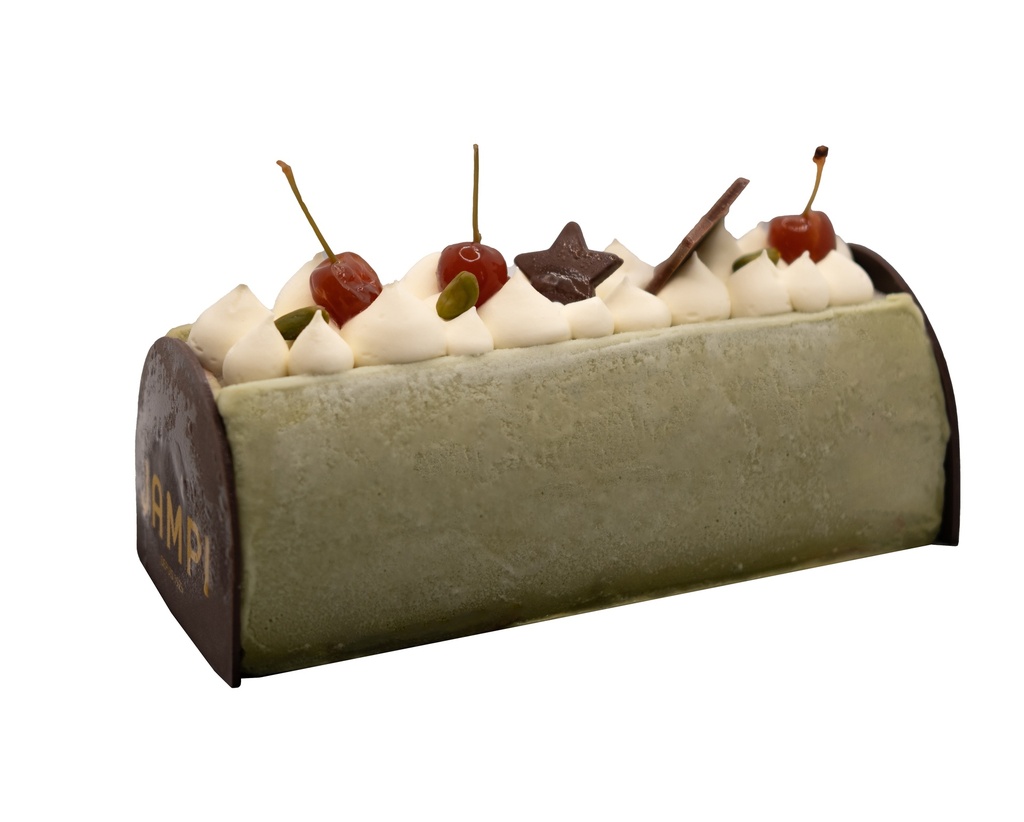 BÛCHE PISTACHE GRIOTTE 6PARTS 2025