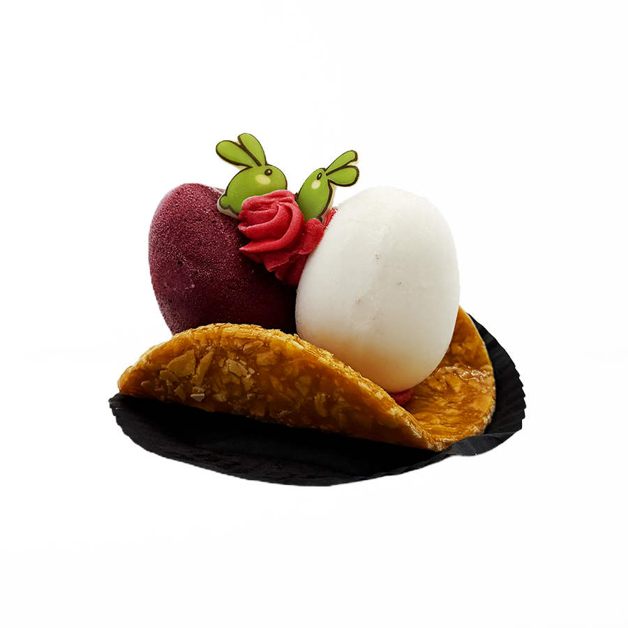 NOUGATINE MINI PANIER PÂQUES X2 FRUITS ROUGES